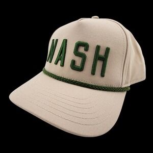 Nash Collection Adventurer Rope Snapback Hat Beige Khaki Nashville Golf Club Cap